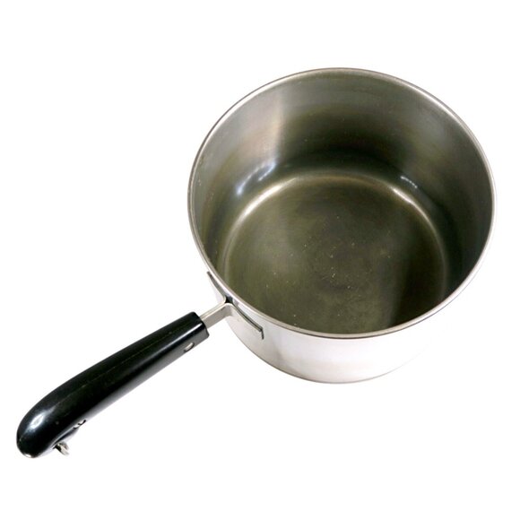 Revere Ware 1801 3 Qt Saucepan with Lid and Double Boiler Insert Pre 1968 - Picture 4 of 10